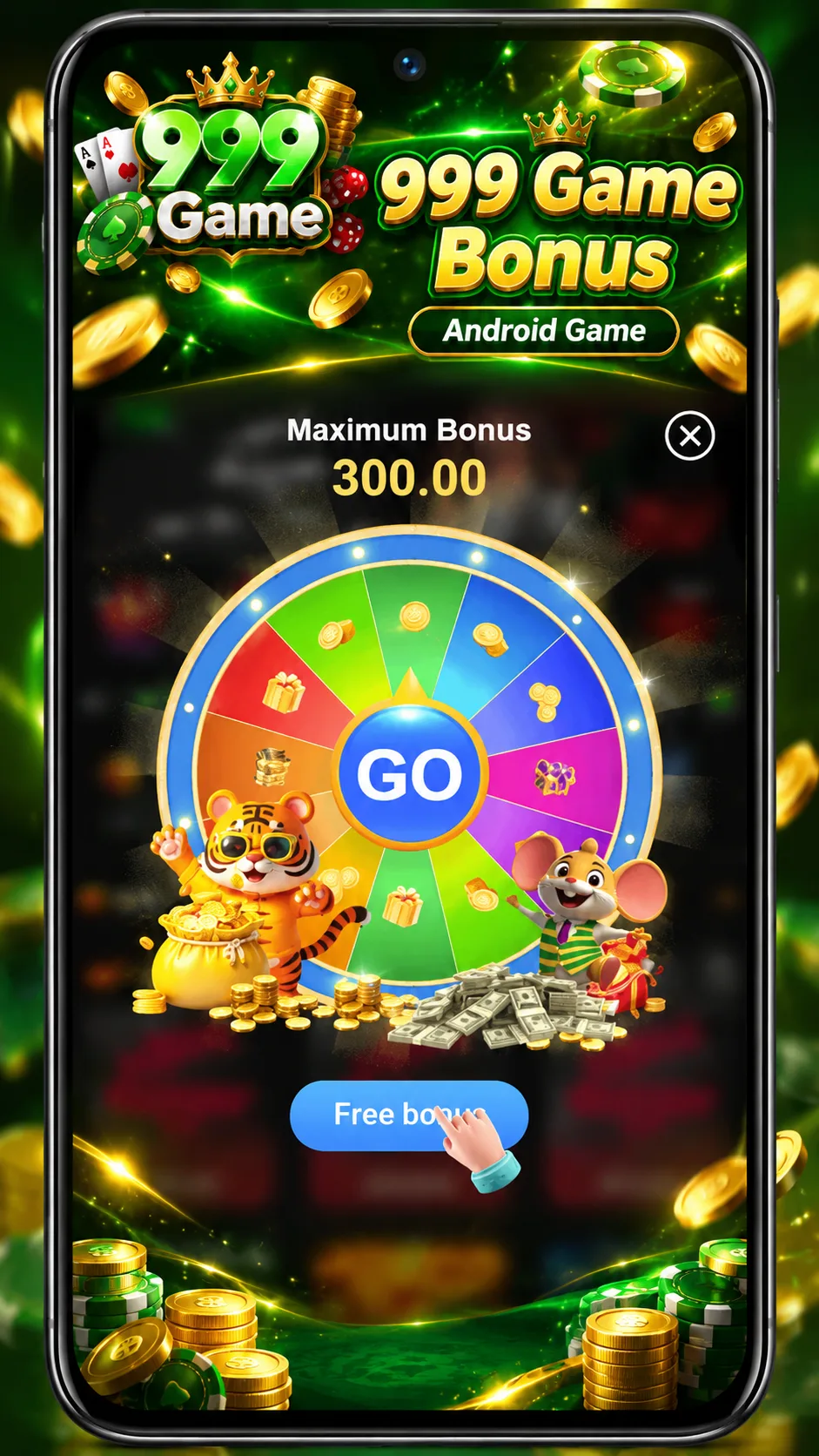 Y999 rewards artwork featuring a welcome offer, check-in calendar and prize wheel.